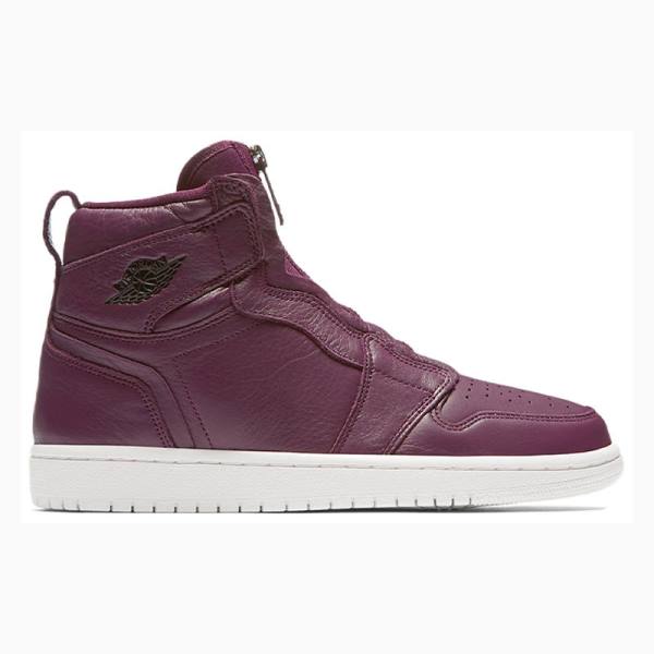 Purple Nike Retro High Zip Bordeaux Basketball Shoes Women's Air Jordan 1 | JD-268BU