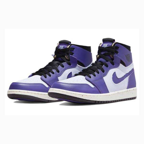 Purple Nike Zoom Air CMFT Dark Iris Basketball Shoes Men's Air Jordan 1 | JD-982IE