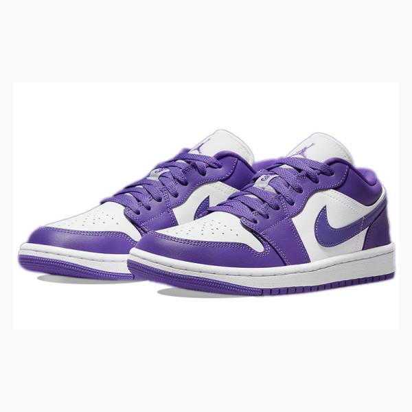 Purple / White Nike Low Psychic Sneakers Women's Air Jordan 1 | JD-910WS