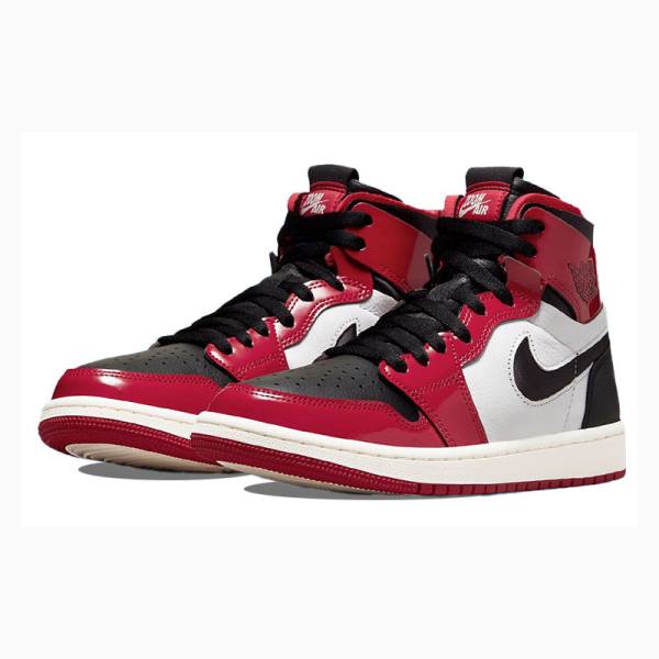 Red / Black Nike High Zoom Air CMFT Patent Chicago Basketball Shoes Women's Air Jordan 1 | JD-851EV