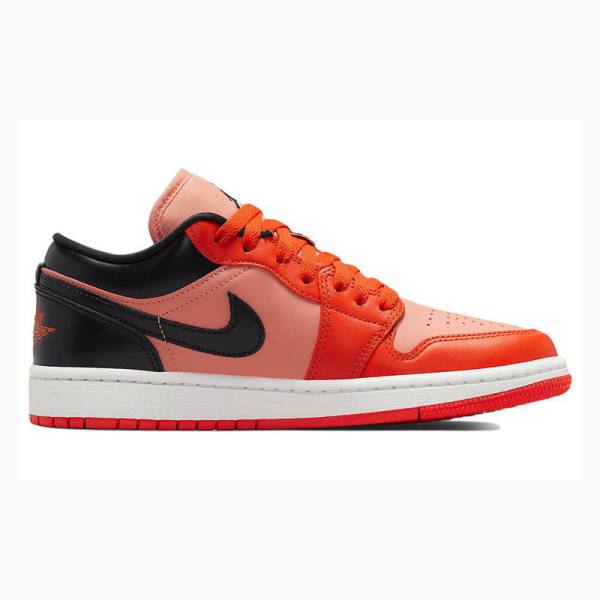 Red / Black Nike Low SE Crimson Bliss Sneakers Women's Air Jordan 1 | JD-395GN