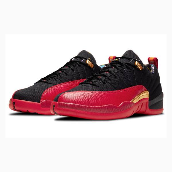 Red / Black Nike Low Super Bowl Sneakers Men's Air Jordan 12 | JD-705NG