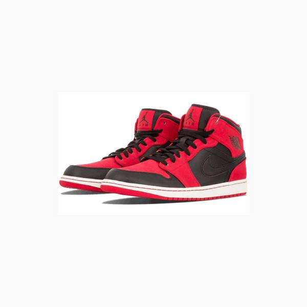 Red / Black Nike Mid Basketball Shoes Men's Air Jordan 1 | JD-923NS