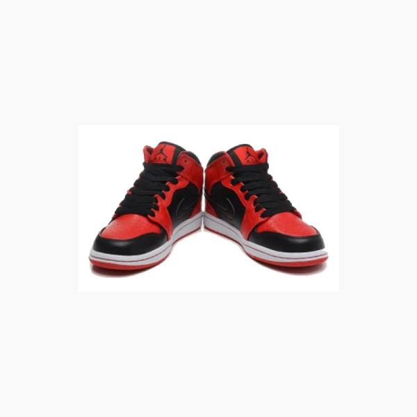 Red / Black Nike Mid Basketball Shoes Men's Air Jordan 1 | JD-923NS