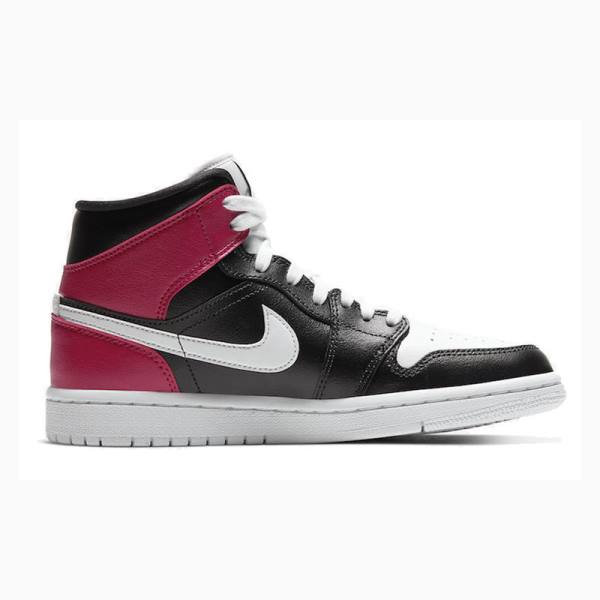 Red / Black Nike Mid Noble Basketball Shoes Women's Air Jordan 1 | JD-028PV