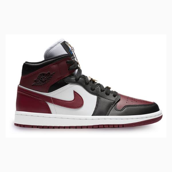 Red / Black Nike Mid SE Pendants Basketball Shoes Women's Air Jordan 1 | JD-413JX