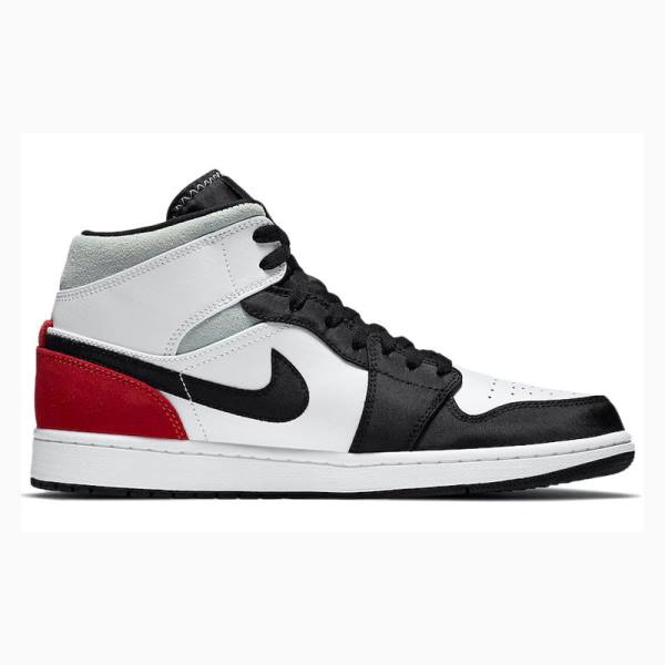 Red / Black Nike Mid SE Union Toe Basketball Shoes Men's Air Jordan 1 | JD-317AK