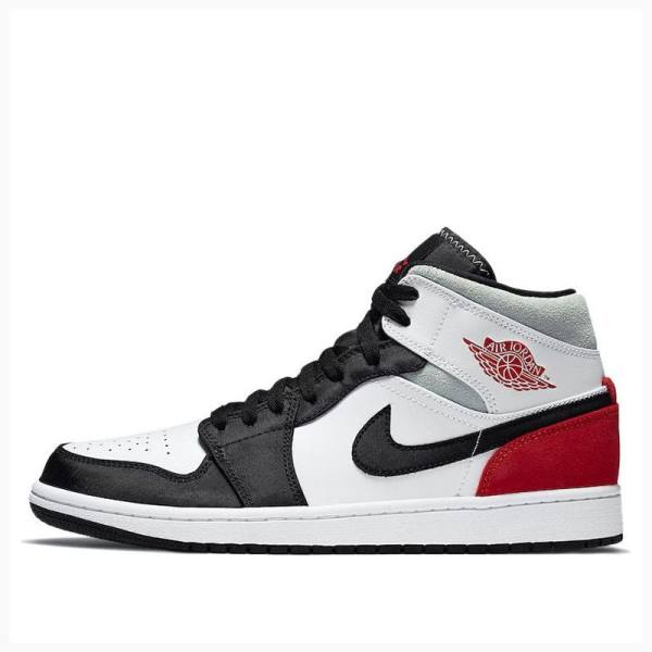 Red / Black Nike Mid SE Union Toe Basketball Shoes Men\'s Air Jordan 1 | JD-317AK