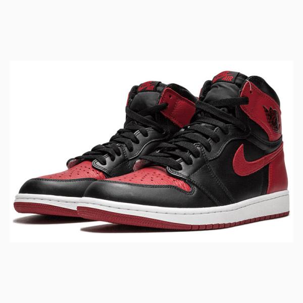 Red / Black Nike Retro High OG Banned Basketball Shoes Men's Air Jordan 1 | JD-468RA