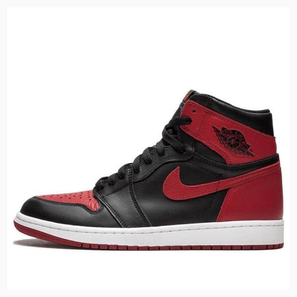 Red / Black Nike Retro High OG Banned Basketball Shoes Men\'s Air Jordan 1 | JD-468RA