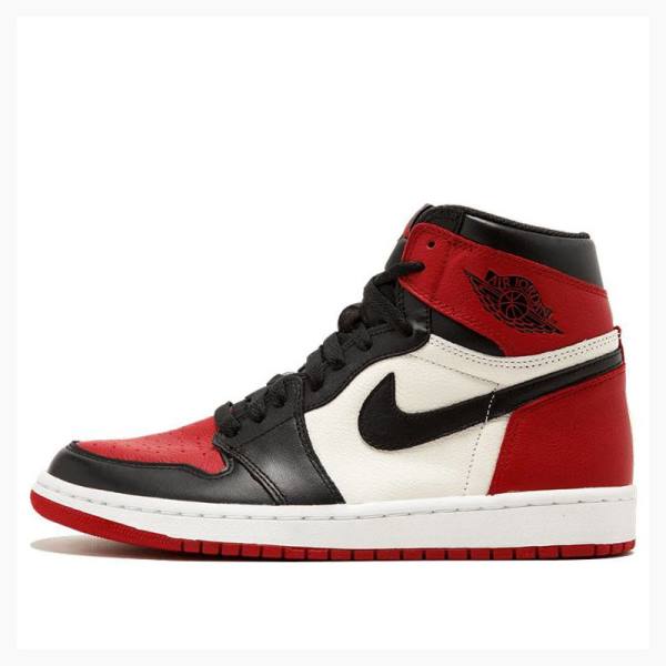 Red / Black Nike Retro High OG Bred Toe Basketball Shoes Men\'s Air Jordan 1 | JD-269YW