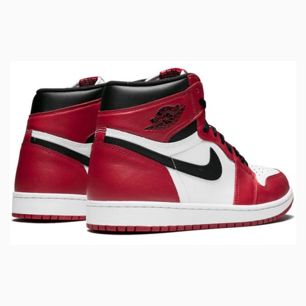 Red / Black Nike Retro High OG Chicago Basketball Shoes Men's Air Jordan 1 | JD-751EA