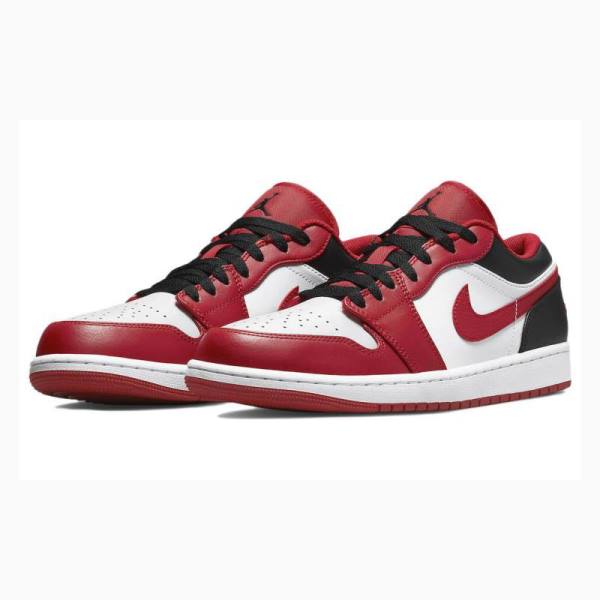 Red / Black Nike Retro Low Gym Sneakers Men's Air Jordan 1 | JD-581WU