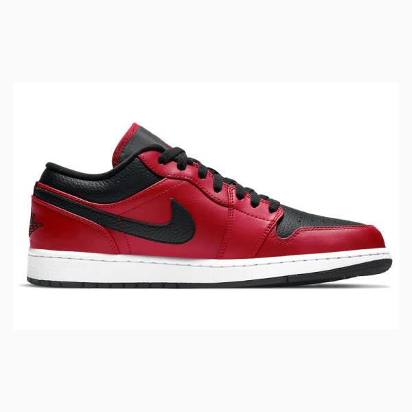 Red / Black Nike Retro Low Reverse Bred Sneakers Men's Air Jordan 1 | JD-653HZ