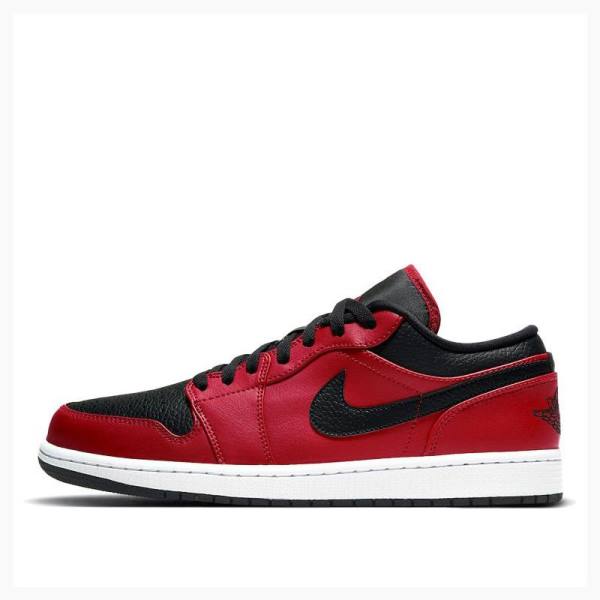 Red / Black Nike Retro Low Reverse Bred Sneakers Men\'s Air Jordan 1 | JD-653HZ