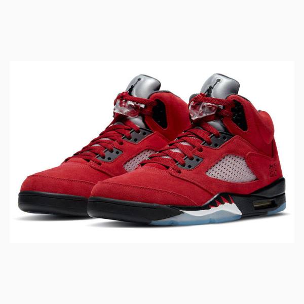 Red / Black Nike Retro Raging Bull Basketball Shoes Men's Air Jordan 5 | JD-514ZE