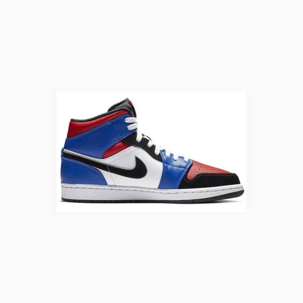 Red / Blue Nike Mid Top 3 Basketball Shoes Men's Air Jordan 1 | JD-315NQ