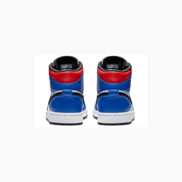 Red / Blue Nike Mid Top 3 Basketball Shoes Men's Air Jordan 1 | JD-315NQ