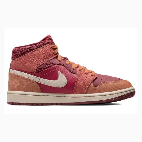 Red Nike Mid Basketball Shoes Women's Air Jordan 1 | JD-317TC