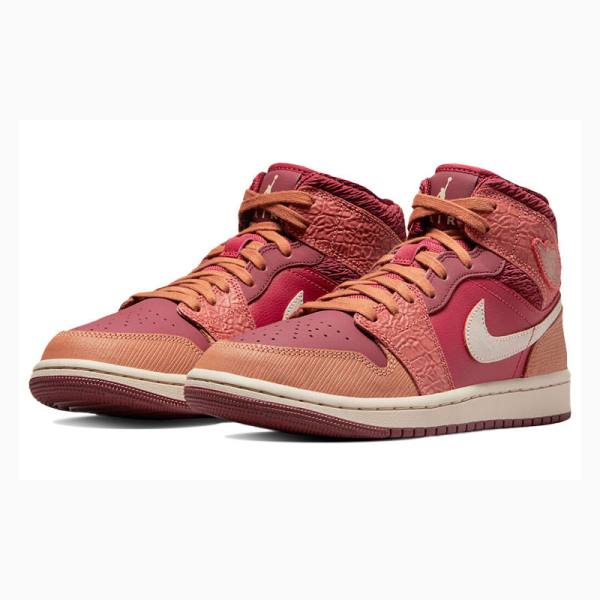 Red Nike Mid Basketball Shoes Women's Air Jordan 1 | JD-317TC