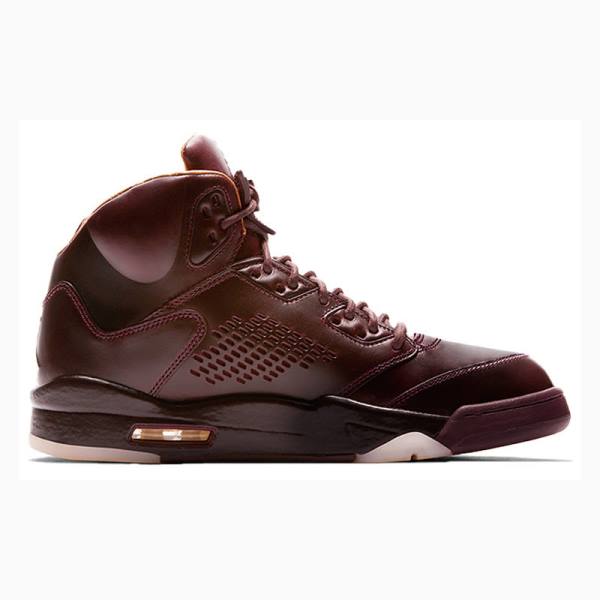 Red Nike Premium Bordeaux Basketball Shoes Men's Air Jordan 5 | JD-703AN