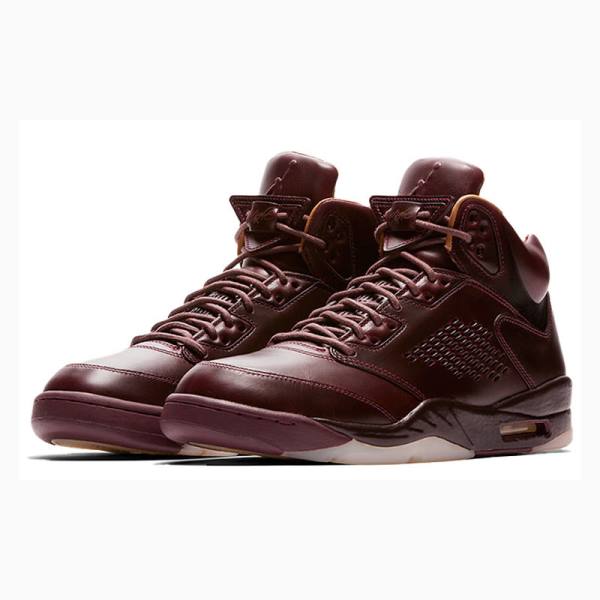 Red Nike Premium Bordeaux Basketball Shoes Men's Air Jordan 5 | JD-703AN