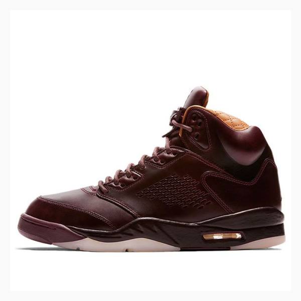 Red Nike Premium Bordeaux Basketball Shoes Men\'s Air Jordan 5 | JD-703AN