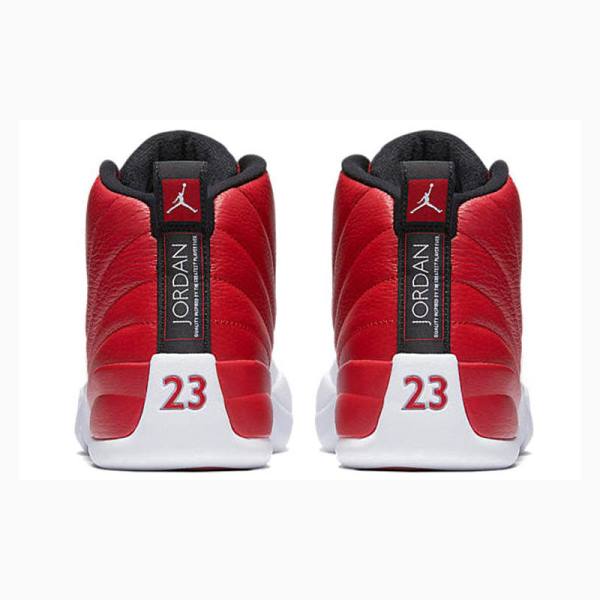 Red / White Nike Retro Gym Basketball Shoes Men's Air Jordan 12 | JD-573BK