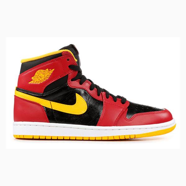 Red / Yellow Nike Retro High OG Atlanta Hawks Basketball Shoes Men's Air Jordan 1 | JD-615HN