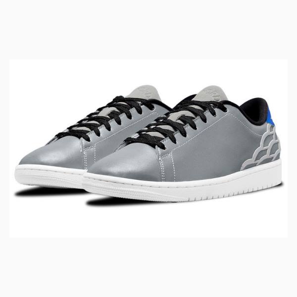 Silver Nike Center Court Reflective Basketball Shoes Men's Air Jordan 1 | JD-157CT