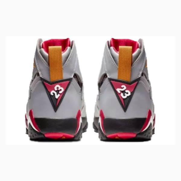 Silver Nike Retro Reflective Cardinal Basketball Shoes Men's Air Jordan 7 | JD-391RC