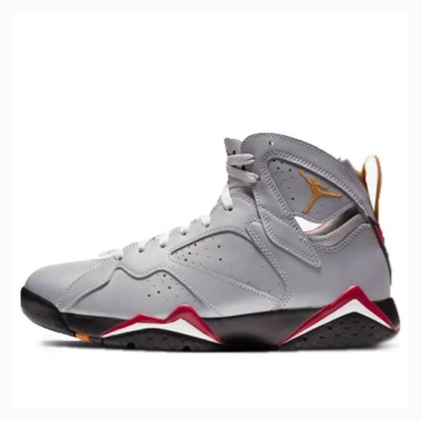 Silver Nike Retro Reflective Cardinal Basketball Shoes Men\'s Air Jordan 7 | JD-391RC