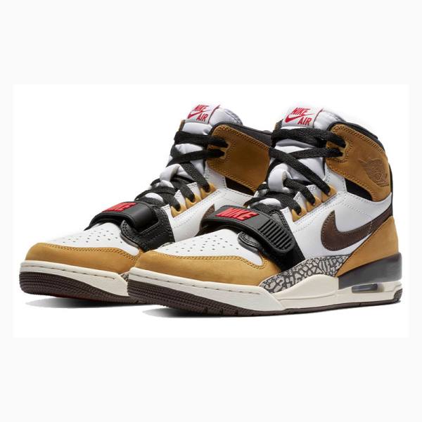 White / Black / Brown Nike Legacy 312 White Baroque Basketball Shoes Men's Air Jordan | JD-601HU