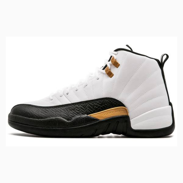 White / Black / Gold Nike Retro CNY Chinese New Year Basketball Shoes Men's Air Jordan 12 | JD-107HF