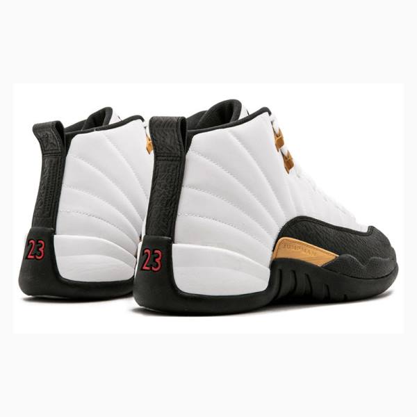 White / Black / Gold Nike Retro CNY Chinese New Year Basketball Shoes Men's Air Jordan 12 | JD-107HF