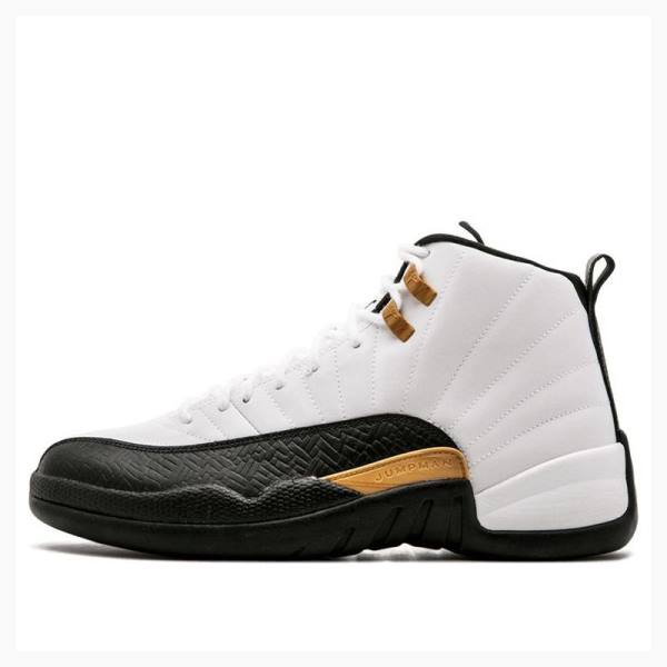 White / Black / Gold Nike Retro CNY Chinese New Year Basketball Shoes Men\'s Air Jordan 12 | JD-107HF