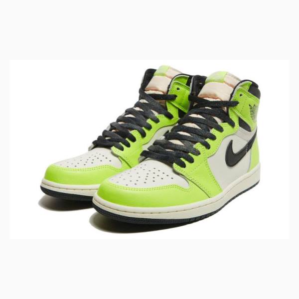 White / Black / Green Nike Retro High OG Visionaire Basketball Shoes Men's Air Jordan 1 | JD-679SB