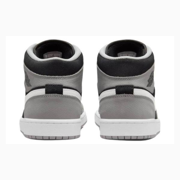 White / Black / Grey Nike Mid SE Elephant Print Basketball Shoes Men's Air Jordan 1 | JD-943GJ