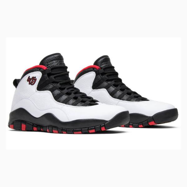 White / Black Nike Double Nickel Basketball Shoes Men's Air Jordan 10 | JD-951JY