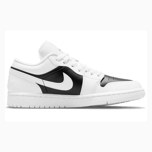 White / Black Nike Low Panda Sneakers Women's Air Jordan 1 | JD-136RG