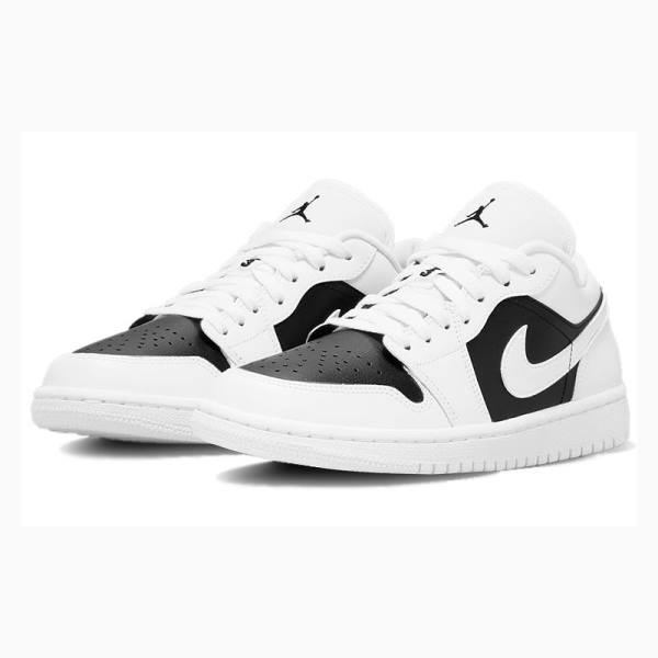 White / Black Nike Low Panda Sneakers Women's Air Jordan 1 | JD-136RG