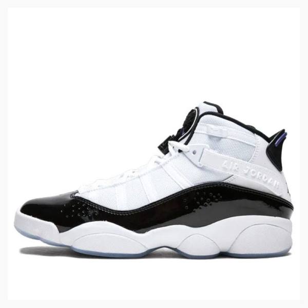 White / Black Nike Male Jordan Rings Vintage Basketball Shoes Men\'s Air Jordan 6 | JD-658SM