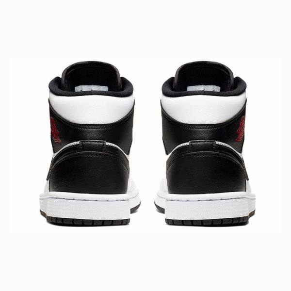 White / Black Nike Mid Basketball Shoes Women's Air Jordan 1 | JD-978NV