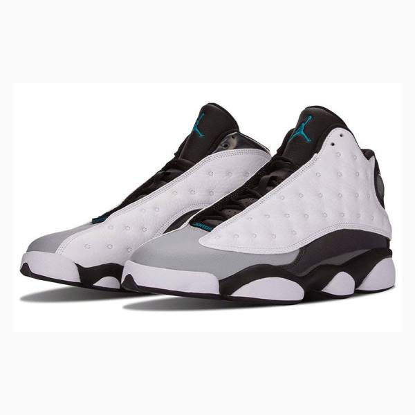 White / Black Nike Retro Barons Hologram Basketball Shoes Men's Air Jordan 13 | JD-207VD