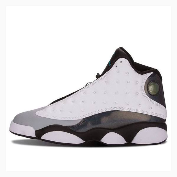 White / Black Nike Retro Barons Hologram Basketball Shoes Men\'s Air Jordan 13 | JD-207VD