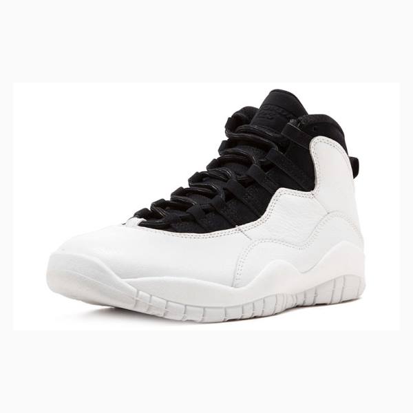 White / Black Nike Retro Basketball Shoes Men's Air Jordan 10 | JD-783VF