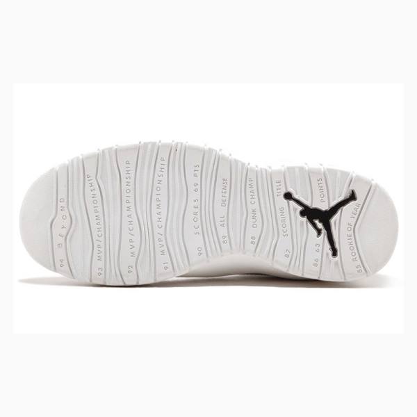 White / Black Nike Retro Basketball Shoes Men's Air Jordan 10 | JD-783VF