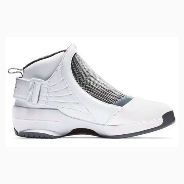 White / Black Nike Retro Flint Grey Basketball Shoes Men's Air Jordan 19 | JD-785LP