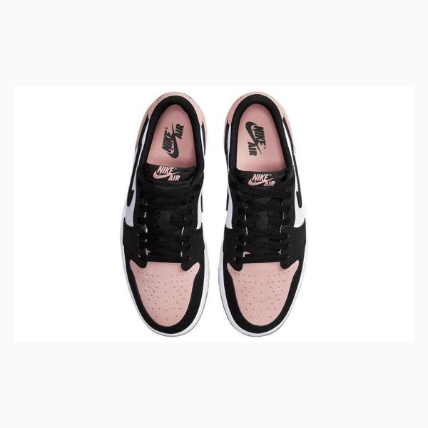 White / Black / Pink Nike Retro Low OG Bleached Coral Sneakers Men's Air Jordan 1 | JD-076XG