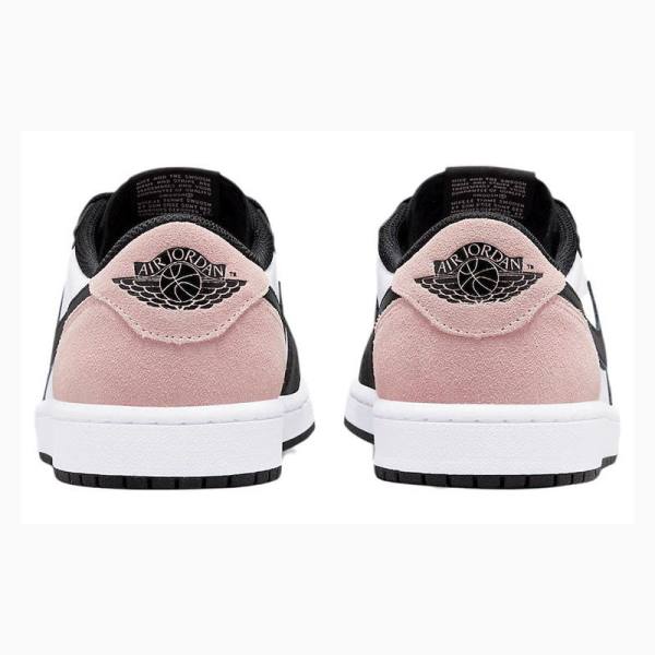 White / Black / Pink Nike Retro Low OG Bleached Coral Sneakers Men's Air Jordan 1 | JD-076XG